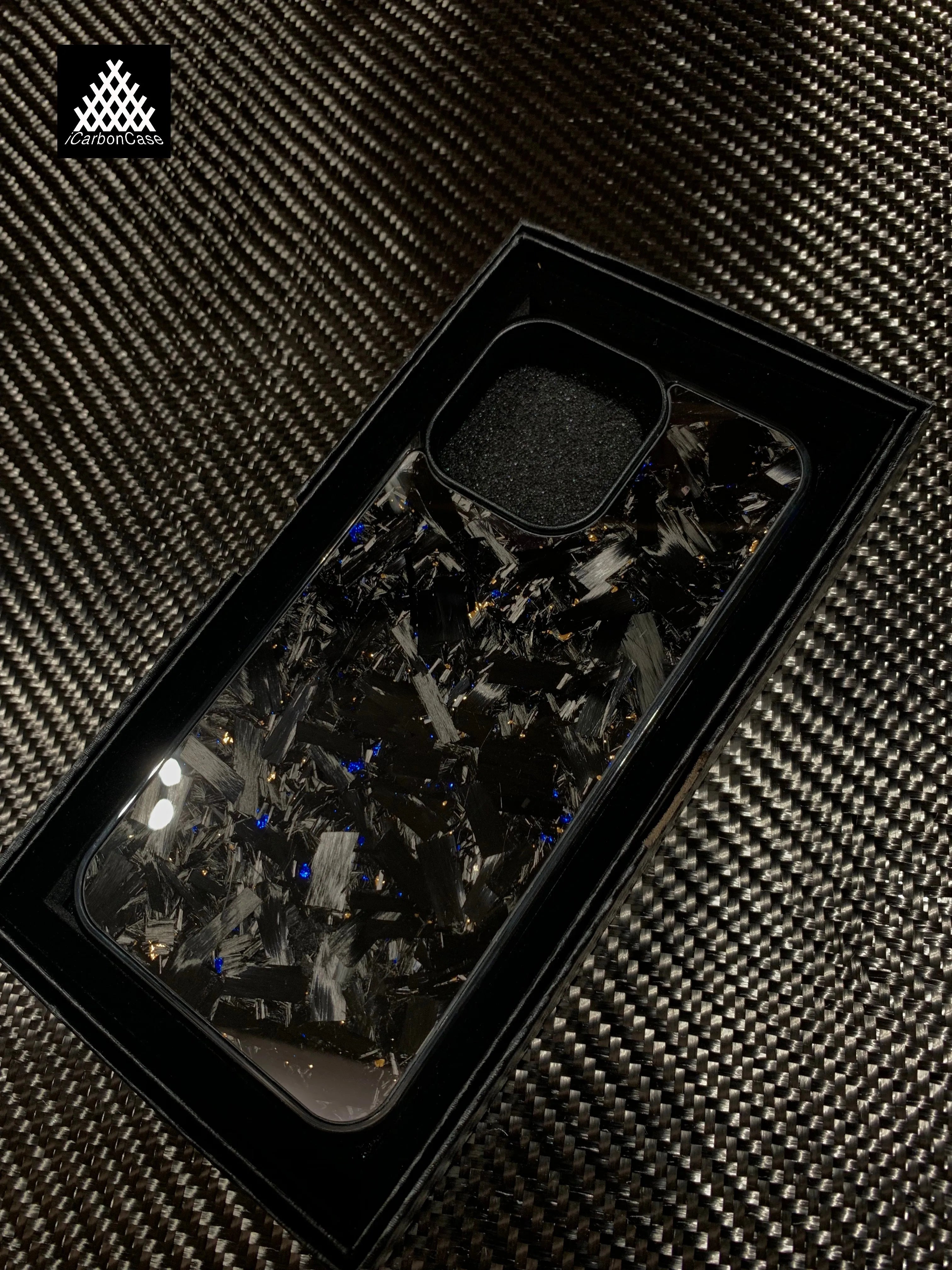 Forged Blue and Gold Carbon Case