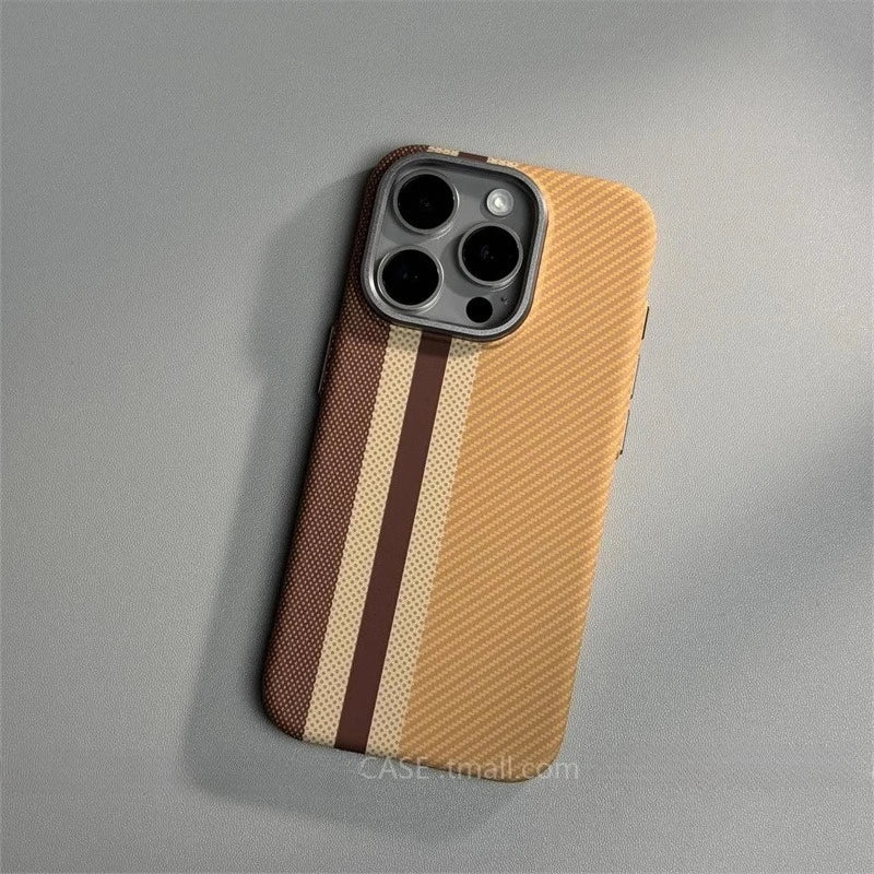 Golden Carbon Fiber Case for iPhone