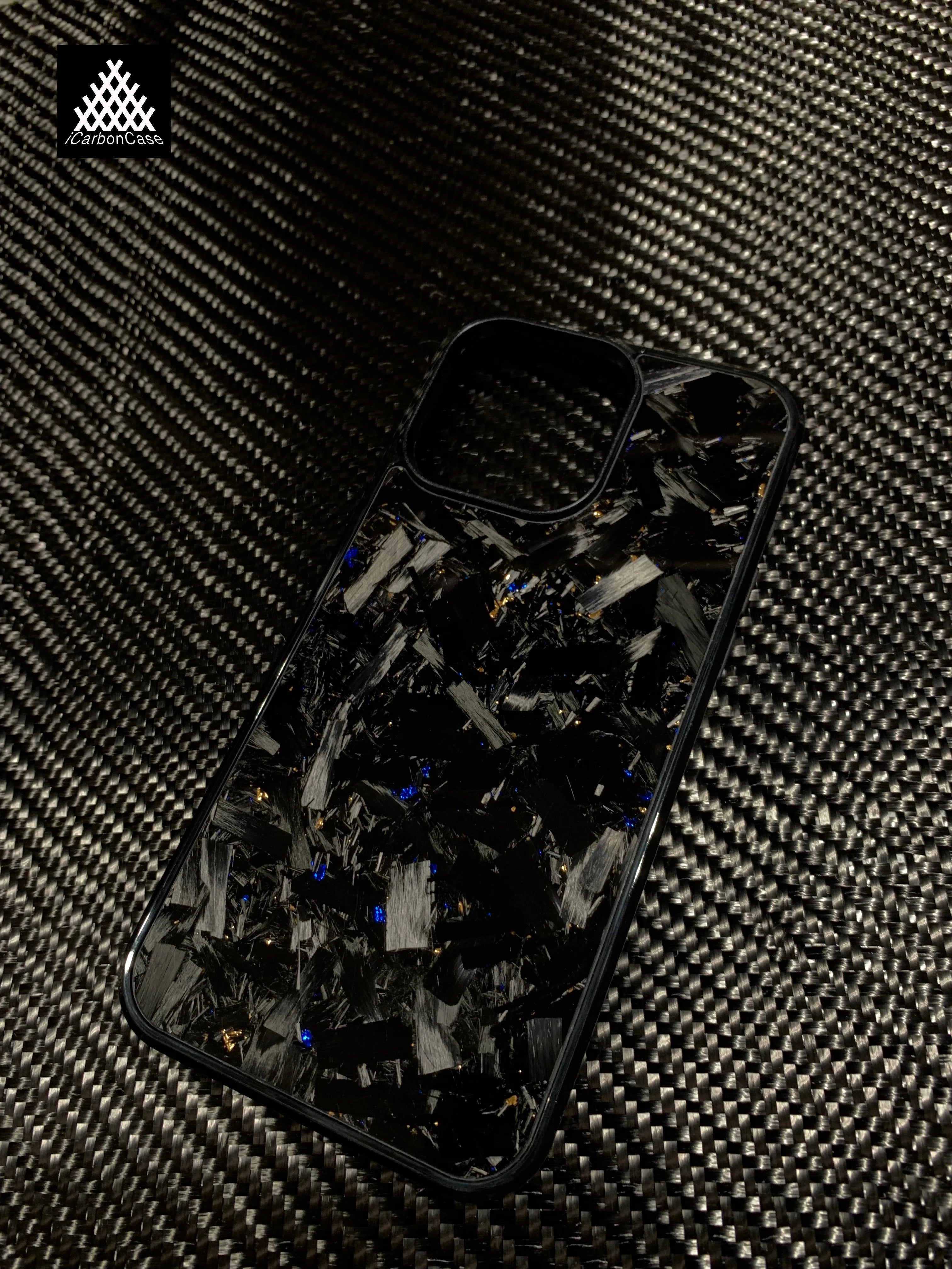 Forged Blue and Gold Carbon Case